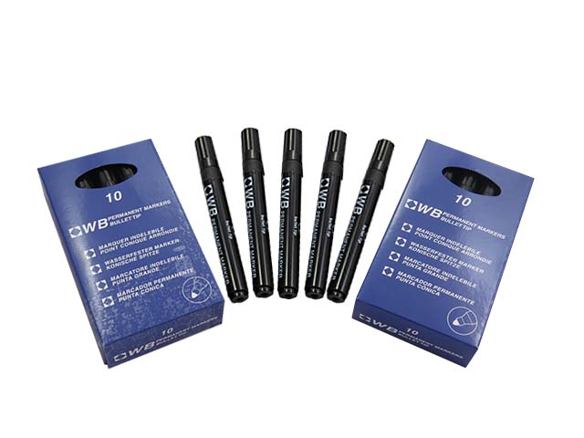 50 x Packs Of 10 Black Bullet Tip Permanent Marker Pens